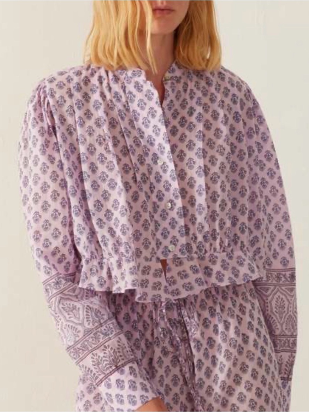ALIX OF BOHEMIA Ryland Bhutti Top in Lilac
